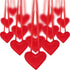 WILLBOND 30 Pieces Valentines Hanging Felt Heart Ornaments Red Felt Heart Christmas Ornaments for Wedding Valentine Party Decoration