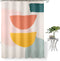 Uphome Fabric Abstract Shower Curtain Modern Aesthetic Art Minimalist Shower Curtain Set with Hooks Cute Morandi Colorful Bath Curtain with Geometric Pattern Heavy Weighted,72x72