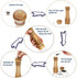 Pepper Grinder Salt and Pepper Grinder Set, 8 inch Oak Wood Pepper Mill Salt Grinder, Ceramic Rotor Adjustable Coarseness with Different Colors, Grinder for Spices and Seeds Pack of 2