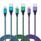 Android Charger Cable, FiveBox 3-Pack 6ft Micro USB Cable Cord Braided Fast Charging Phone Charger for Samsung Galaxy J3 J7 S6 S7 Edge, Tablet, LG stylo 2/3 LG G3 G4 V10 K20 Plus, Blu, Kindle Fire 7 8