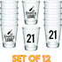 Finally Legal 21st Birthday Party Shot Glass - Set of 12, 1.75oz Black and Clear 21st Birthday Shot Glasses, Perfect for Birthday Parties, Birthday Decorations