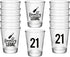 Finally Legal 21st Birthday Party Shot Glass - Set of 12, 1.75oz Black and Clear 21st Birthday Shot Glasses, Perfect for Birthday Parties, Birthday Decorations