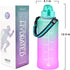 64 OZ Water Bottle Large Half Gallon Water Bottle with Straw, Motivational Water Bottles with Time Marker, Leakproof Tritan Bpa Free Water Jug with Paracord Handle for Fitness,Gym and Outdoor Sports