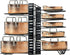 RAOYABOHO Black Pot and Pan Organizer for Cabinet Adjustable, Kitchen Pot and Pan Organizer Storage, Pan and Pot Lid Rack Holder 8 Tiers