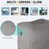 Inflatable Travel Foot Rest Pillow,Toddler & Kids Airplane Bed,Airplane Foot Rest for Kids and Adults,Adjustable Height Foot Pillow, Inflatable Foot Rest for Airplane Travel, Car,Train,Office (Grey)