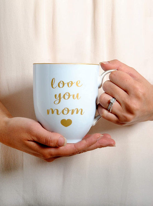 Mom Mug Coffee Mug Tea Cup, Mothers Day Gifts, Birthday Gifts for Mom, Mom Gifts, Dishwasher & Microwave Safe 13.5 Oz Blue