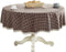 Bettery Heavy Weight Cotton Linen Tablecloth Lace Plaid Round Table Cloth for Kitchen Dining Room Tabletop Decoration, 48" - Round, Coffee