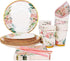 Floral Party Supplies paper plates and Napkins Sets for 24 Guest-Include Floral Party Disposable Paper Dinner Plates,Cups,Napkin for Baby or Bridal Shower,Birthday,Wedding,Bachelorette party Supplies