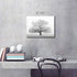 Winter Tree Canvas Print Artwork: Grey & White Landscape Print Wall Art for Bathroom (16'' x 12'')