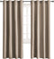 WONTEX Blackout Curtains Thermal Insulated Room Darkening with Grommet for Bedroom, 52 x 63 inch, Taupe, 2 Curtain Panels
