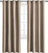 WONTEX Blackout Curtains Thermal Insulated Room Darkening with Grommet for Bedroom, 52 x 63 inch, Taupe, 2 Curtain Panels