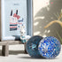 3Pcs 8cm/3.15inch Mosaic Decoration Ball Set Centerpiece Balls Gradient Mosaic Glass Solid Ball , for Centerpiece Bowls, Vases, Tables, Wedding, Party Thanksgiving Christmas Decoration (Black Blue)