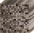 5 Sheets Self-Adhesive Aluminum Mosaic Peel and Stick Metal Tiles 3D Wall Sticker Panel Backsplash for Kitchen & Bathroom (12"x12" Bronze)