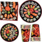 Sushi Party Supplies Tableware Set 24 9" Plates 24 7" Dessert Plate 24 9 Oz. Cups 50 Lunch Napkins for Let's Roll Japanese Sushi Fish Rice Soy Chinese New Years Parties Birthday Disposable Paper Goods