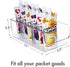 YIHONG 2 Pack Food Packet Organizer Bins, Plastic Clear Pantry Bins for Holding Seasoning Packets, Spice Packets, Pouches, Snacks in Kitchen, Cabinets or Countertop, with 2 Removable Dividers