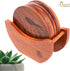 Wooden Coasters for Coffee Table NOT Moisture Absorbing, Drink Coasters for Wooden Table, Natural Wooden Coasters with Holder, Table Coasters for Wood Table, 3.9 in Diameter, 7pcs