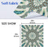 senya Colorful Star Teal Mandala Cloth Napkins Washable Reusable Polyester Dinner Napkins 20 x 20 Inch for Home Weddings Parties Holiday Table Napkins Set of 6
