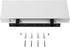 SONGMICS Floating Wall Shelf 15.7 inch, Easy Install for Decorative Display Corner Invisible Bracket Support, White ULWS14WT