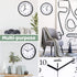 Hippih Black Wall Clock Silent Non Ticking Quality Quartz, 10 Inch Round Easy to Read for Home Office School Clock 2 Pack