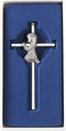 TRULIVA Silver Girl Wall Cross, Praying Baby Girl Metal Cross, Christening Gift, Gift for First Holy Communion, Baptism, Birthday, Baby Shower (Girl)