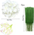 FagusHome 8 inch Big Silk Hydrangea Heads Artificial Flowers Heads with Stems 25 Pcs Fake Hydrangea Flowers for D©cor