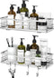 HBlife Shower Caddy No Drilling Shower Organizer with 8 Hooks, 2 Pack Shower Shelves SUS304 Rustproof Bathroom Organizer