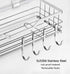 HBlife Shower Caddy No Drilling Shower Organizer with 8 Hooks, 2 Pack Shower Shelves SUS304 Rustproof Bathroom Organizer