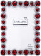 LARAINE Picture Photo Frame 4x6 Rhinestones Metal High Definition Glass Display Pictures for Tabletop Crystal Home Decorative (Red, 4x6)