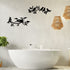 Hotop 2 Pieces Birds on Branch Metal Wall Art Decor Bird Silhouette Sculpture Black Leaves with Birds Metal Ornament Hanging Sign for Home Garden Office Living Room Indoor Outdoor Decorations