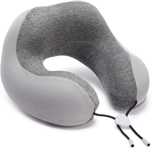Phixnozar Memory Foam Travel Pillow Neck Pillow, Ideal for Airplane Travel Comfortable and Lightweight Improved Support Design Machine Washable Cover Must-Have Travel Accessories