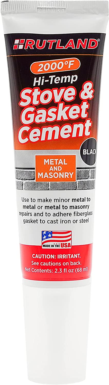 Rutland Products Rutland Stove Gasket Cement, 2.3-Ounce Tube, Black, 2 Fl Oz