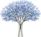 BOMAROLAN Artificial Baby Breath Flowers Fake Gypsophila Bouquets 12 Pcs Fake Real Touch Flowers for Wedding Decor DIY Home Party?Blue?