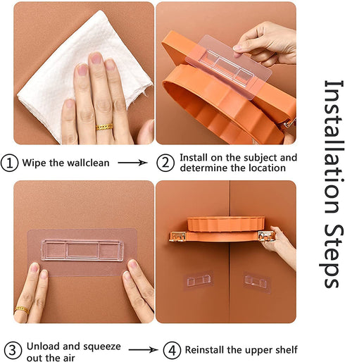 Creamoon 1 PCS Corner Shower Box Shelf,Wall-Mounted Aluminum Glue Shower Shelf,Toilet,Shampoo,Storage Shelf for Bathroom and Kitchen,No Drilling(Green) Y7TK19D047162JS