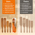Spurtles Kitchen Tools As Seen on TV - 4 piece Wooden Spurtle set - Natural Acacia Wood Utensils for Cooking - Open Road House Spurtle Set As Seen on TV for Nonstick Cookware, Ceramic Pans, Serving