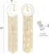 Mkono 2 Pack Macrame Dream Catcher with String Lights Boho Wall Hanging Decor Handmade Circle Moon Dreamcatcher Bohemian Home Ornament for Bedroom Living Room Dorm Nursery, 8''W x 32''L