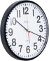 Tempus® TC6236RF Contemporary Commercial Wall Clock with Frame and Quartz Movement, 13", Black