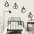 Yaocom Four Elements Metal Wall Art Black Metal Wall Decor Hanging Elements Metal Decorations for Living Room Bathroom Bedroom Wall Decor (12 x 8 Inch)