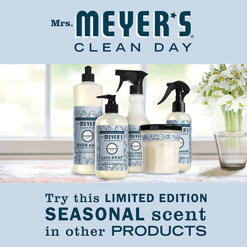 Mrs. Meyer's Scented Soy Aromatherapy Candle, 35 Hour Burn Time, Made with Soy Wax and Essential Oils, Limited Edition Snowdrop Scent, 7.2 oz - Pack of 2