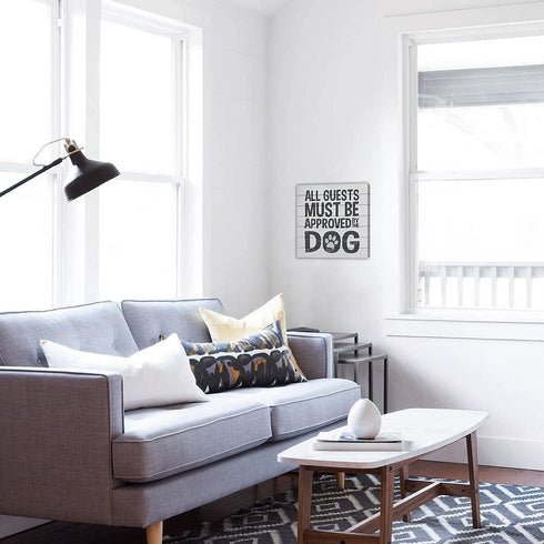 SUMGAR Black and White Wall Art Dorm Bedroom Inspirational Quotes Canvas Paintings Grey Dog Funny Sayings Pictures Animal Framed Artwork Prints Puppy Gifts Front Door Decor,12x12 inch