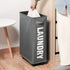 Lifesela Slim Rolling Laundry Basket, 22 Laundry Hamper with Wheels, Collapsible Dirty Clothes Hamper with Drawstring Mesh Cover, Corner Clothes Hamper Laundry Bin with Handle (Grey)