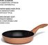 Cooking Light Cookware Dishwasher Safe, Scratch Resistant, with Easy Food Release Interior, Cool Touch Handle and Even Heating Base, 9.5in Fry Pan, Copper