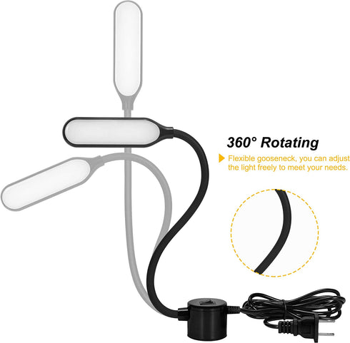 Amazing Power Sewing Machine Light LED Flexible Gooseneck Work Lamp with Magnetic Mount Base for Workbench Lathe Drill Press