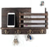 Mail and Key Holder for Wall Decorative - Wall Mounted Rustic Mail Organizer with 4 Double Hooks and Mail Rack, Wood Shelf Home Decor for Entryway, Mudroom, Hallway