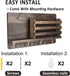 Mail and Key Holder for Wall Decorative - Wall Mounted Rustic Mail Organizer with 4 Double Hooks and Mail Rack, Wood Shelf Home Decor for Entryway, Mudroom, Hallway