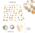 Glaciart One Valentine Felt Ball Garland - Handmade in Nepal Using New Zealand Wool - Reusable, Durable, Stylish & Versatile - Easy to Hang & Maintain Gold, Silver & Neutral Colors Set - 9ft