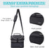 Insulated Lunch Bag, Leakproof Thermal Bento Cooler Tote for Women and Men, Dual Compartment with Shoulder Strap, 10.1" x 6.5" x 8.3", Black