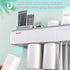 Magnetic Toothbrush Holder Wall Mount Electric Toothbrushes Slots Cosmetic Organizer and Drawer with Phone Holder