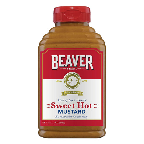 Beaver Sweet Hot Mustard 13 Ounce Squeeze Bottle