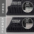 Bath Rug for Bathroom 20x32 Non Slip Bathroom Rug Water Absorbent Washable Rug Mat for Indoor Extrance Feature Extra Thick Bouncy Fluffy Chenille, Black - 20" x 32"