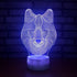 3D Lamp Animals Wolf Night Light Touch Table Desk Lamps 7 LED Colors Changing Lighting Wolf Shape Acrylic Table Desk Bedroom Decoration Cool Gifts Ideas Birthday Xmas (Animals Wolf)